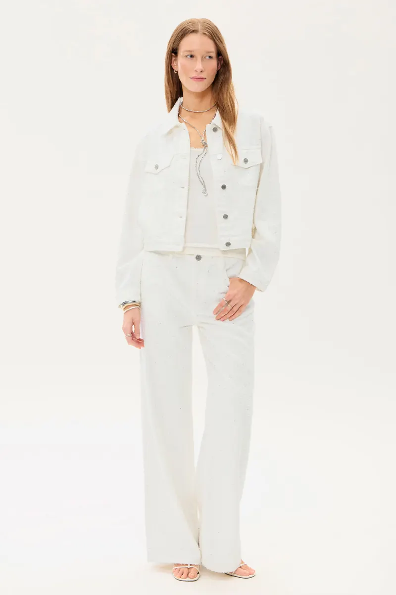 Wide Mery Denim White