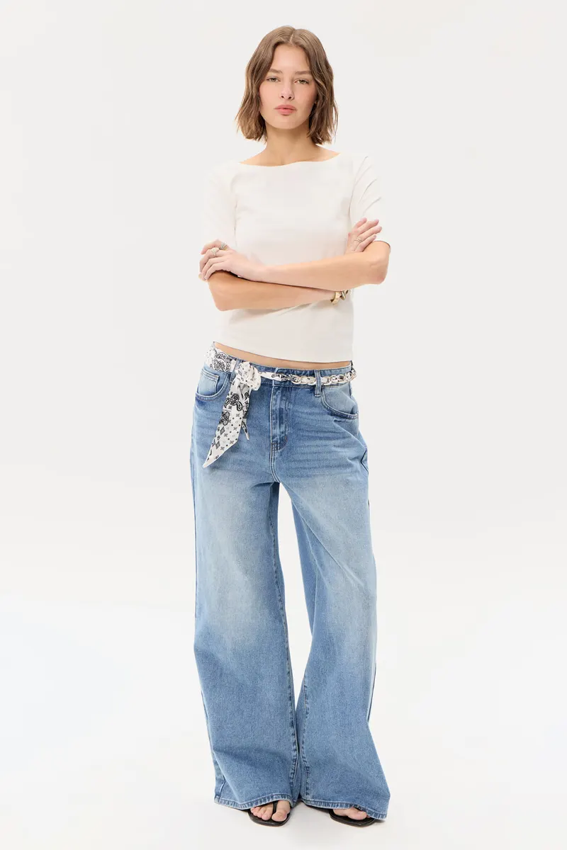 Wide Janky Denim Blue