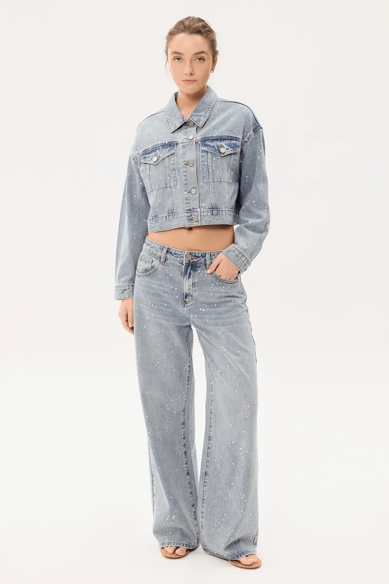 Straight Crystal Light Blue