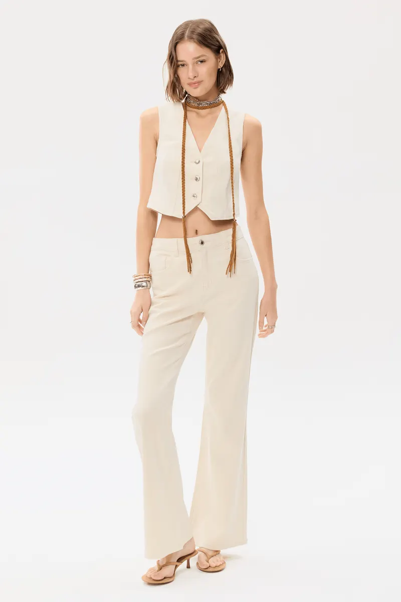 Flare Mid Rise Morena Ecru
